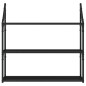vidaXL Estantería pared 3 niveles madera ingeniería negro 80x21x78,5cm vidaXL Estantería pared 3 niveles madera ingeniería negro 80x21x78,5cm