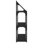 vidaXL Estantería pared 3 niveles madera ingeniería negro 80x21x78,5cm vidaXL Estantería pared 3 niveles madera ingeniería negro 80x21x78,5cm