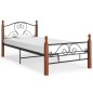vidaXL Estructura de cama de metal negro 100x200 cm vidaXL Estructura de cama de metal negro 100x200 cm