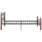 vidaXL Estructura de cama de metal negro 100x200 cm vidaXL Estructura de cama de metal negro 100x200 cm