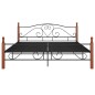 vidaXL Estructura de cama de metal negro 200x200 cm vidaXL Estructura de cama de metal negro 200x200 cm