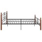 vidaXL Estructura de cama de metal negro 200x200 cm vidaXL Estructura de cama de metal negro 200x200 cm