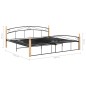 vidaXL Estructura de cama metal y madera maciza de roble 200x200 cm 