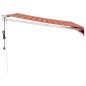 vidaXL Toldo retráctil automático naranja y marrón 3x2,5 m vidaXL Toldo retráctil automático naranja y marrón 3x2,5 m
