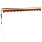 vidaXL Toldo retráctil automático naranja y marrón 3x2,5 m vidaXL Toldo retráctil automático naranja y marrón 3x2,5 m