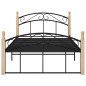 vidaXL Estructura de cama metal y madera maciza de roble 120x200 cm vidaXL Estructura de cama metal y madera maciza de roble 120x200 cm