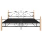 vidaXL Estructura de cama de metal negra 180x200 cm