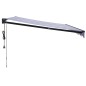 vidaXL Toldo retráctil automático azul y blanco 4x3 m vidaXL Toldo retráctil automático azul y blanco 4x3 m