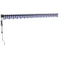 vidaXL Toldo retráctil automático azul y blanco 4x3 m vidaXL Toldo retráctil automático azul y blanco 4x3 m