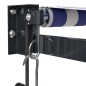 vidaXL Toldo retráctil automático azul y blanco 4x3 m vidaXL Toldo retráctil automático azul y blanco 4x3 m