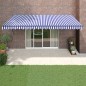 vidaXL Toldo retráctil automático azul y blanco 5x3 m vidaXL Toldo retráctil automático azul y blanco 5x3 m