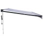 vidaXL Toldo retráctil automático azul y blanco 5x3 m vidaXL Toldo retráctil automático azul y blanco 5x3 m