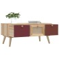 vidaXL Mesa de centro con cajones madera contrachapada 80x40x35,5 cm