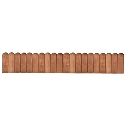 vidaXL Rollos de borde de jardín 2 uds madera pino impregnada 120 cm