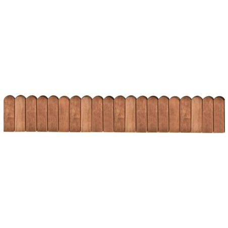 vidaXL Rollos de borde de jardín 2 uds madera pino impregnada 120 cm
