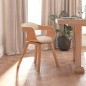 vidaXL Silla de comedor de cuero sintético y madera curvada crema vidaXL Silla de comedor de cuero sintético y madera curvada crema