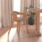 vidaXL Silla de comedor de madera curvada y tela gris taupé vidaXL Silla de comedor de madera curvada y tela gris taupé