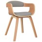 vidaXL Silla de comedor de madera curvada y tela gris taupé vidaXL Silla de comedor de madera curvada y tela gris taupé