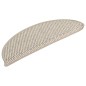 vidaXL Alfombra autoadhesiva escalera sisal 15 uds taupé 56x17x3 cm vidaXL Alfombra autoadhesiva escalera sisal 15 uds taupé 56x17x3 cm