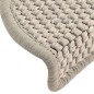 vidaXL Alfombra autoadhesiva escalera sisal 15 uds taupé 56x17x3 cm vidaXL Alfombra autoadhesiva escalera sisal 15 uds taupé 56x17x3 cm