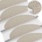 vidaXL Alfombrilla autoadhesiva escalera sisal 15 uds taupé 65x21x4cm vidaXL Alfombrilla autoadhesiva escalera sisal 15 uds taupé 65x21x4cm
