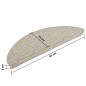 vidaXL Alfombrilla autoadhesiva escalera sisal 15 uds taupé 65x21x4cm vidaXL Alfombrilla autoadhesiva escalera sisal 15 uds taupé 65x21x4cm