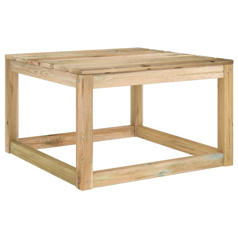 vidaXL Mesa de palets jardín madera pino impregnada verde 60x60x36,5cm