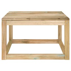 vidaXL Mesa de palets jardín madera pino impregnada verde 60x60x36,5cm