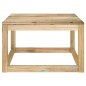vidaXL Mesa de palets jardín madera pino impregnada verde 60x60x36,5cm