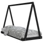 vidaXL Estructura de cama para niños madera de pino negro 80x200 cm vidaXL Estructura de cama para niños madera de pino negro 80x200 cm