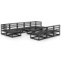 vidaXL Juego de muebles de jardín 11 piezas madera maciza de pino vidaXL Juego de muebles de jardín 11 piezas madera maciza de pino