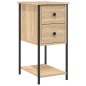 vidaXL Mesita de noche madera de ingeniería roble Sonoma 32x42x70 cm vidaXL Mesita de noche madera de ingeniería roble Sonoma 32x42x70 cm