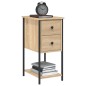 vidaXL Mesita de noche madera de ingeniería roble Sonoma 32x42x70 cm vidaXL Mesita de noche madera de ingeniería roble Sonoma 32x42x70 cm