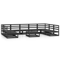 vidaXL Juego de muebles de jardín 10 piezas madera maciza de pino
