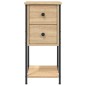 vidaXL Mesita de noche madera de ingeniería roble Sonoma 32x42x70 cm vidaXL Mesita de noche madera de ingeniería roble Sonoma 32x42x70 cm