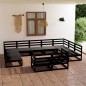 vidaXL Juego de muebles de jardín 11 piezas madera maciza de pino vidaXL Juego de muebles de jardín 11 piezas madera maciza de pino