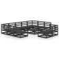 vidaXL Juego de muebles de jardín 12 piezas madera maciza de pino vidaXL Juego de muebles de jardín 12 piezas madera maciza de pino