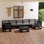 vidaXL Juego de muebles de jardín 8 piezas madera maciza de pino vidaXL Juego de muebles de jardín 8 piezas madera maciza de pino