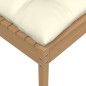 vidaXL Sofá de jardín de 2 plazas madera maciza pino con cojines crema vidaXL Sofá de jardín de 2 plazas madera maciza pino con cojines crema