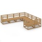 vidaXL Juego de muebles de jardín 8 piezas madera maciza de pino vidaXL Juego de muebles de jardín 8 piezas madera maciza de pino