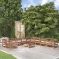 vidaXL Juego de muebles de jardín 11 piezas madera maciza de pino vidaXL Juego de muebles de jardín 11 piezas madera maciza de pino