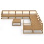 vidaXL Juego de muebles de jardín 11 piezas madera maciza de pino vidaXL Juego de muebles de jardín 11 piezas madera maciza de pino