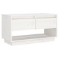 vidaXL Mueble de TV de madera maciza de pino blanco 74x34x40 cm