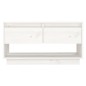 vidaXL Mueble de TV de madera maciza de pino blanco 74x34x40 cm