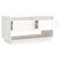 vidaXL Mueble de TV de madera maciza de pino blanco 74x34x40 cm