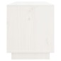 vidaXL Mueble de TV de madera maciza de pino blanco 74x34x40 cm
