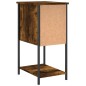 vidaXL Mesita de noche madera de ingeniería roble ahumado 32x42x70 cm vidaXL Mesita de noche madera de ingeniería roble ahumado 32x42x70 cm