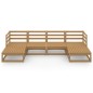 vidaXL Juego de muebles de jardín 6 piezas madera maciza de pino