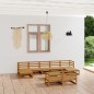 vidaXL Juego de muebles de jardín 10 piezas madera maciza de pino