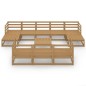 vidaXL Juego de muebles de jardín 11 piezas madera maciza de pino vidaXL Juego de muebles de jardín 11 piezas madera maciza de pino